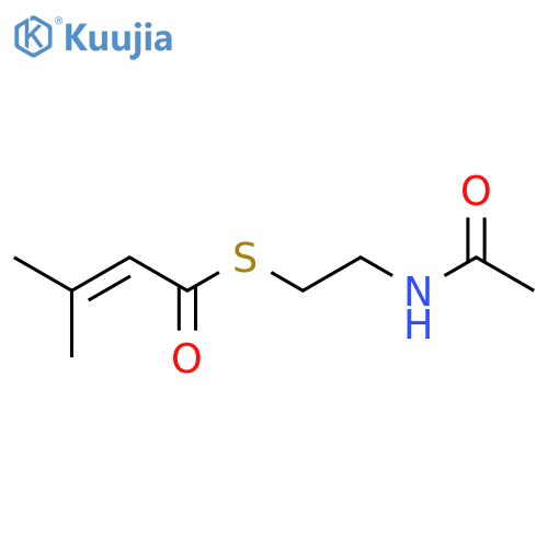 2-Butenethioic acid, 3-methyl-, S-[2-(acetylamino)ethyl] ester structure