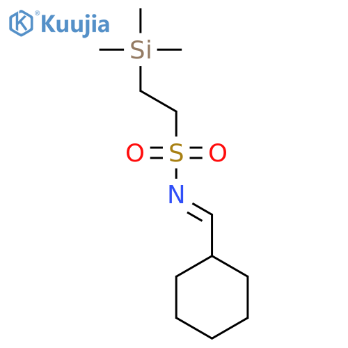 Ethanesulfonamide, N-(cyclohexylmethylene)-2-(trimethylsilyl)- structure