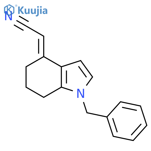 2-(1-Benzyl-6,7-dihydro-1H-indol-4(5H)-ylidene)acetonitrile structure