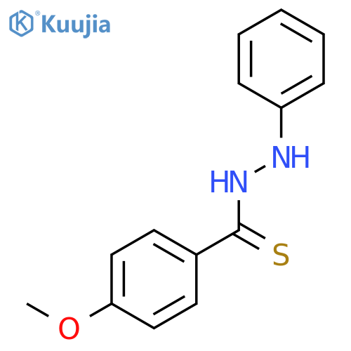 Benzenecarbothioic acid, 4-methoxy-, 2-phenylhydrazide structure