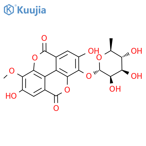 3-O-methylellagic acid 3'-O-alpha-rhamnopyranoside structure