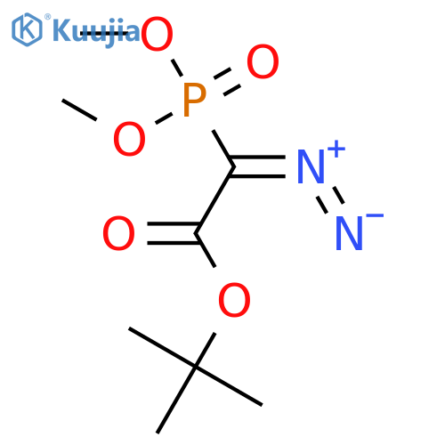 ACETIC ACID, DIAZO(DIMETHOXYPHOSPHINYL)-, 1,1-DIMETHYLETHYL ESTER structure