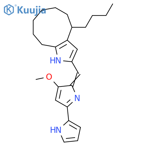 Butylcycloheptylprodigiosin structure