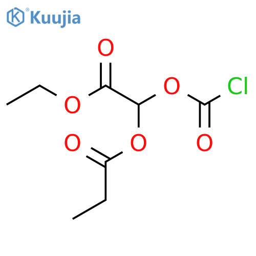 Acetic acid, [(chlorocarbonyl)oxy](1-oxopropoxy)-, ethyl ester structure