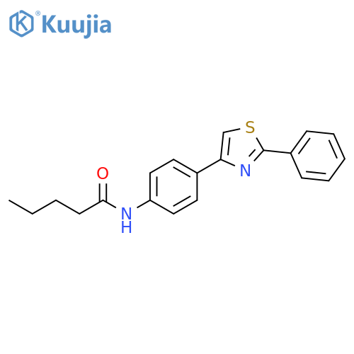 N-4-(2-phenyl-1,3-thiazol-4-yl)phenylpentanamide structure