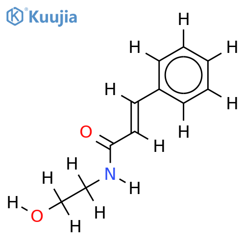 (2E)-N-(2-hydroxyethyl)-3-phenylprop-2-enamide structure