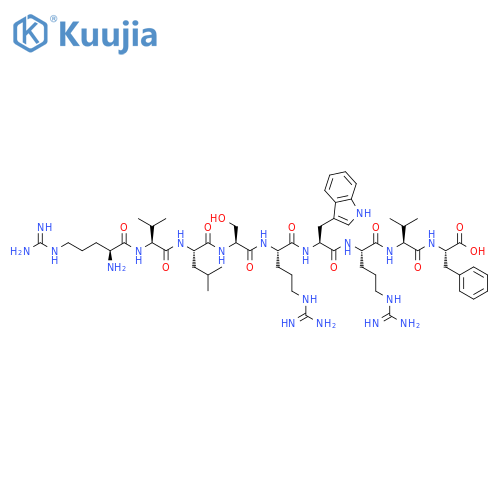 L-Phenylalanine,L-arginyl-L-valyl-L-leucyl-L-seryl-L-arginyl-L-tryptophyl-L-arginyl-L-valyl- structure