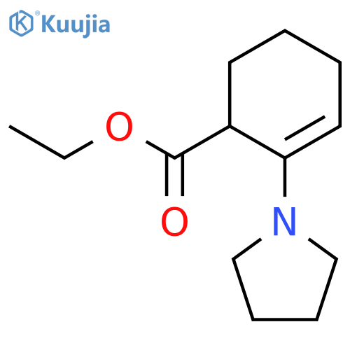 2-Cyclohexene-1-carboxylic acid, 2-(1-pyrrolidinyl)-, ethyl ester structure
