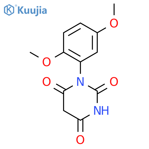 1-(2,5-dimethoxyphenyl)-1,3-diazinane-2,4,6-trione structure