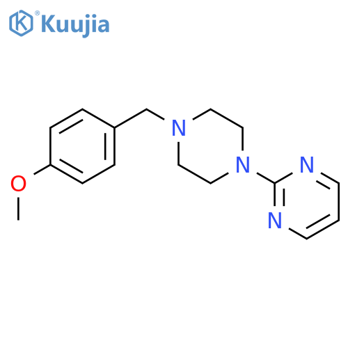 Pyrimidine, 2-[4-[(4-methoxyphenyl)methyl]-1-piperazinyl]- structure