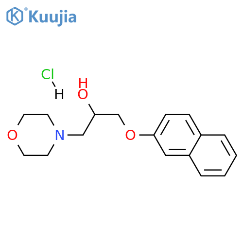 1-(morpholin-4-yl)-3-(naphthalen-2-yloxy)propan-2-ol hydrochloride structure