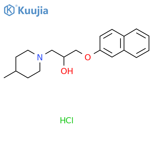 1-(4-methylpiperidin-1-yl)-3-(naphthalen-2-yloxy)propan-2-ol hydrochloride structure
