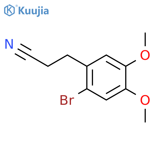 3-(2-Bromo-4,5-dimethoxyphenyl)propanenitrile structure