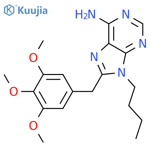 9H-Purin-6-amine, 9-butyl-8-[(3,4,5-trimethoxyphenyl)methyl]- structure