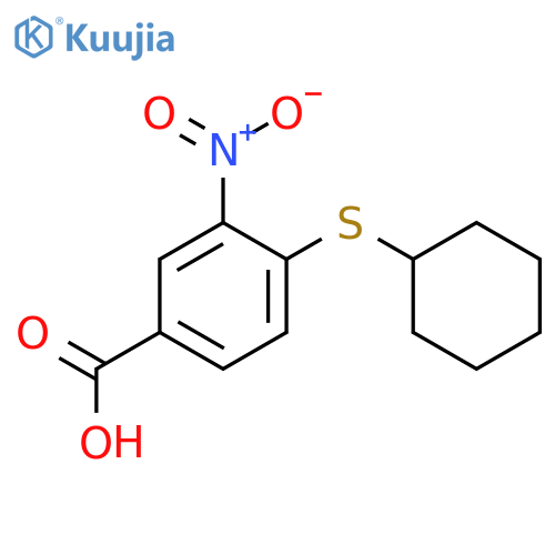 4-(Cyclohexylthio)-3-nitrobenzoic acid structure