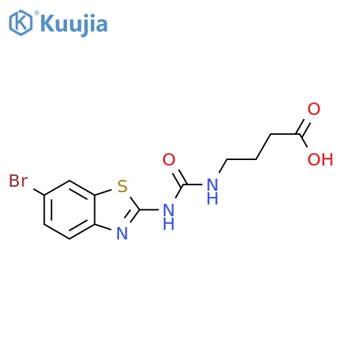 Butanoic acid, 4-[[[(6-bromo-2-benzothiazolyl)amino]carbonyl]amino]- structure