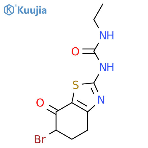 Urea, N-(6-bromo-4,5,6,7-tetrahydro-7-oxo-2-benzothiazolyl)-N'-ethyl- structure