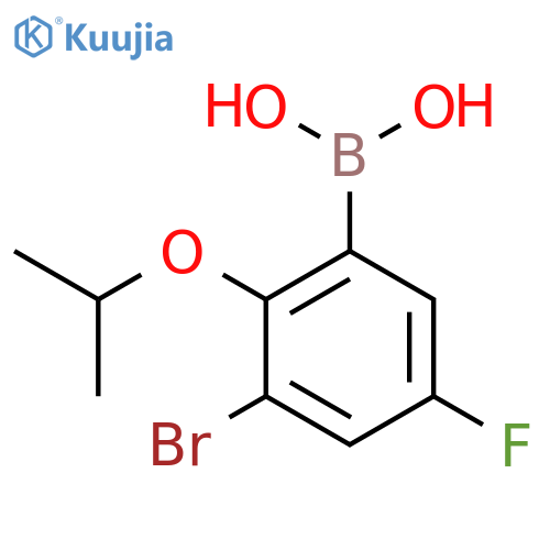 (3-Bromo-5-fluoro-2-isopropoxyphenyl)boronic acid structure