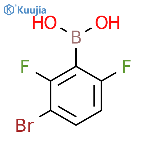 3-bromo-2,6-difluorophenylboronic acid structure