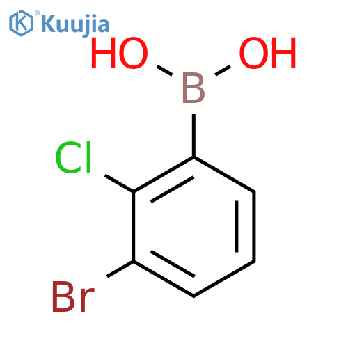 (3-Bromo-2-chlorophenyl)boronic acid structure