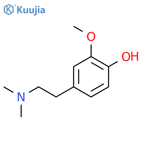 Phenol,4-[2-(dimethylamino)ethyl]-2-methoxy- structure