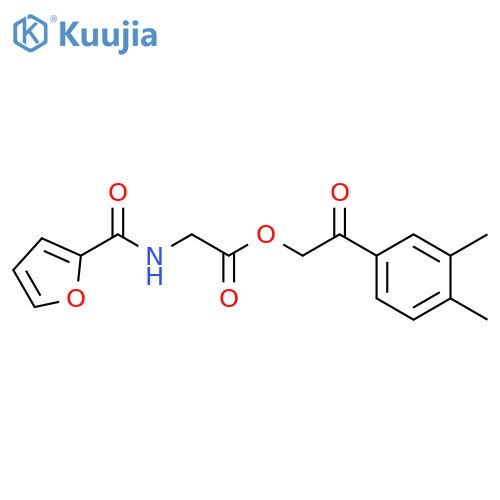 2-(3,4-dimethylphenyl)-2-oxoethyl (2-furoylamino)acetate structure