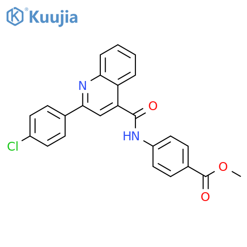 <br>4-{[2-(4-Chloro-phenyl)-quinoline-4-carbonyl]-amino}-benzoic acid methyl es ter structure