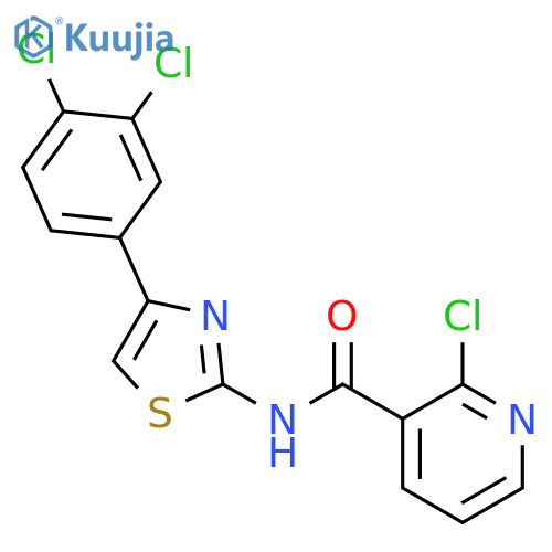 2-Chloro-N-[4-(3,4-dichloro-phenyl)-thiazol-2-yl]-nicotinamide structure