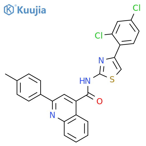 <br>2-p-Tolyl-quinoline-4-carboxylic acid [4-(2,4-dichloro-phenyl)-thiazol-2-yl ]-amide structure
