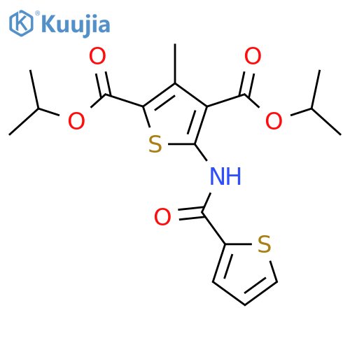 <br>3-Methyl-5-[(thiophene-2-carbonyl)-amino]-thiophene-2,4-dicarboxylic acid d iisopropyl ester structure