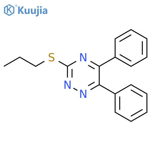 5,6-diphenyl-3-(propylsulfanyl)-1,2,4-triazine structure