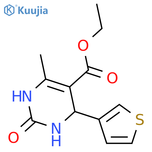 ethyl 6-methyl-2-oxo-4-(thiophen-3-yl)-1,2,3,4-tetrahydropyrimidine-5-carboxylate structure
