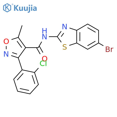 <br>3-(2-Chloro-phenyl)-5-methyl-isoxazole-4-carboxylic acid (6-bromo-benzothia zol-2-yl)-amide structure