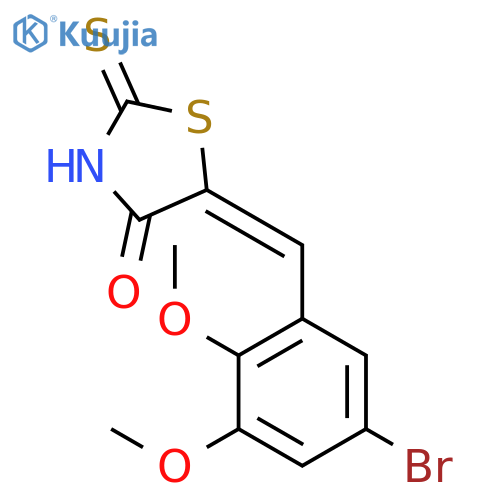 (Z)-5-(5-Bromo-2,3-dimethoxybenzylidene)-2-thioxothiazolidin-4-one structure