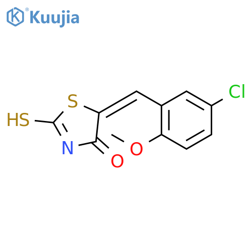 (5Z)-5-(5-Chloro-2-methoxybenzylidene)-2-sulfanyl-1,3-thiazol-4(5H)-one structure