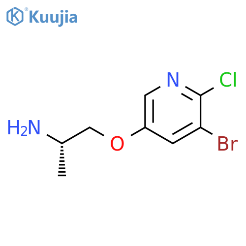 2-Propanamine, 1-[(5-bromo-6-chloro-3-pyridinyl)oxy]-, (2S)- structure