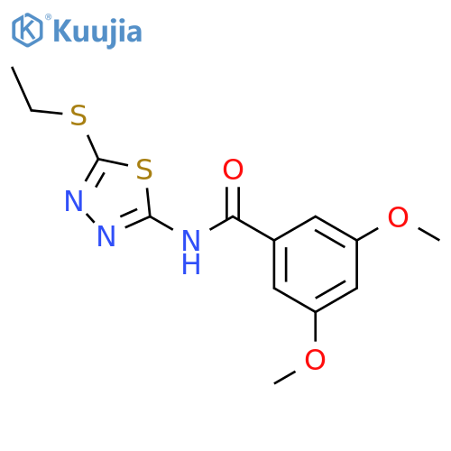 N-[5-(ethylsulfanyl)-1,3,4-thiadiazol-2-yl]-3,5-dimethoxybenzamide structure