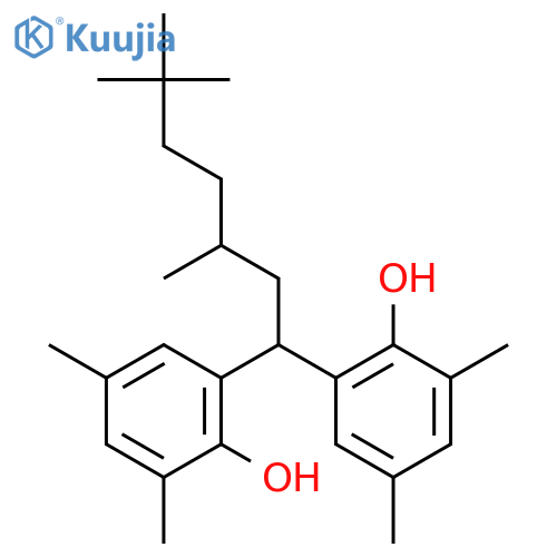 Phenol, 2,2'-(3,6,6-trimethylheptylidene)bis[4,6-dimethyl- structure