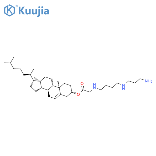 Glycine, N-[4-[(3-aminopropyl)amino]butyl]-, (3b)-cholest-5-en-3-yl ester structure