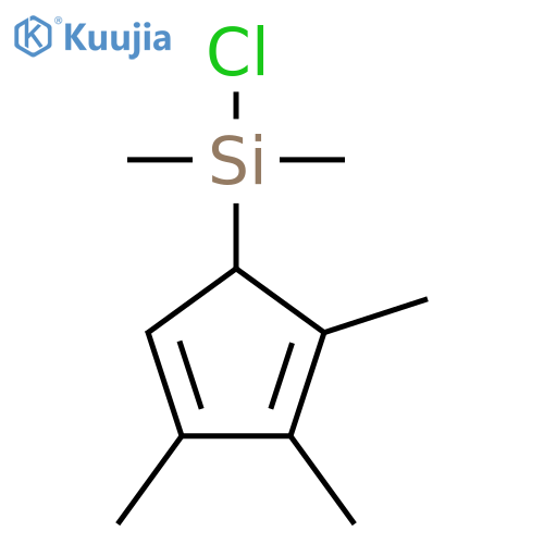 Silane, chlorodimethyl(2,3,4-trimethyl-2,4-cyclopentadien-1-yl)- structure