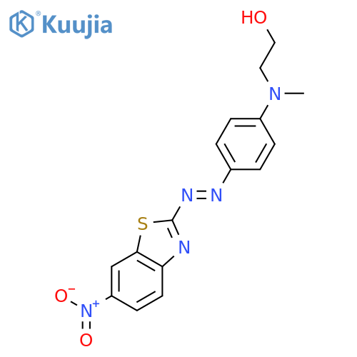 Ethanol, 2-[methyl[4-[(6-nitro-2-benzothiazolyl)azo]phenyl]amino]- structure