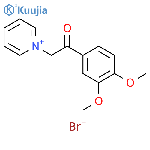 Pyridinium, 1-[2-(3,4-dimethoxyphenyl)-2-oxoethyl]-, bromide structure