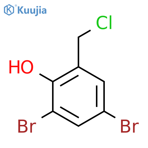 2,4-dibromo-6-(chloromethyl)phenol structure