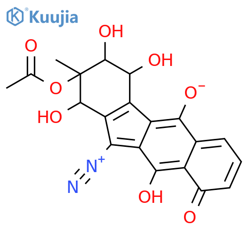 (1R,2R,3R,4S)-2-(acetyloxy)-11-diazonio-1,3,4,10-tetrahydroxy-2-methyl-9-oxo-2,3,4,9-tetrahydro-1H-benzo[b]fluoren-5-olate structure