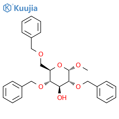 Methyl 2,4,6-tri-O-benzyl-alpha-D-glucopyranoside structure