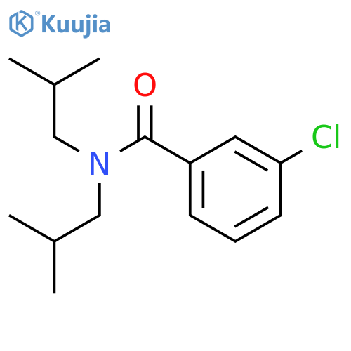 3-chloro-N,N-bis(2-methylpropyl)benzamide structure