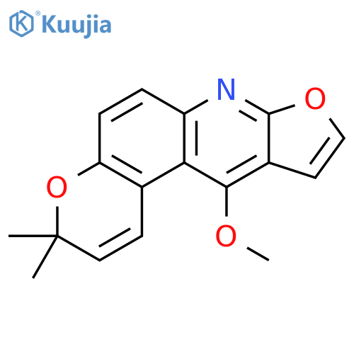 11-methoxy-3,3-dimethyl-3h-furo[2,3-b]pyrano[3,2-f]quinoline structure