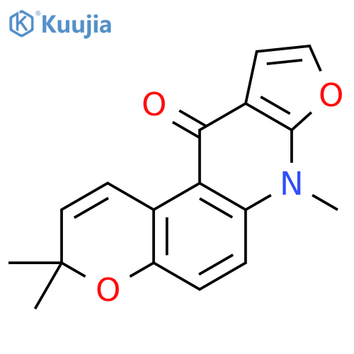 3,3,7-trimethyl-3H-furo[2,3-b]pyrano[3,2-f]quinolin-11(7H)-one structure