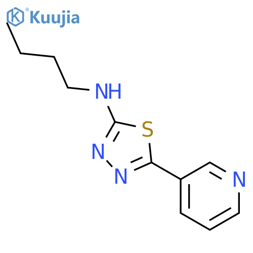 Butyl-(5-pyridin-3-yl-[1,3,4]thiadiazol-2-yl)-amine structure