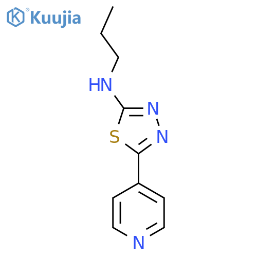 Propyl-(5-pyridin-4-yl-[1,3,4]thiadiazol-2-yl)-amine structure